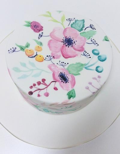 Hand painted Cake - Cake by Wicked Creations