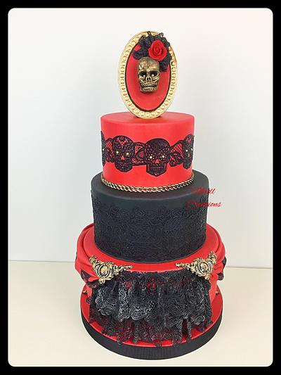 Skull cake by Madl créations - Cake by Cindy Sauvage 