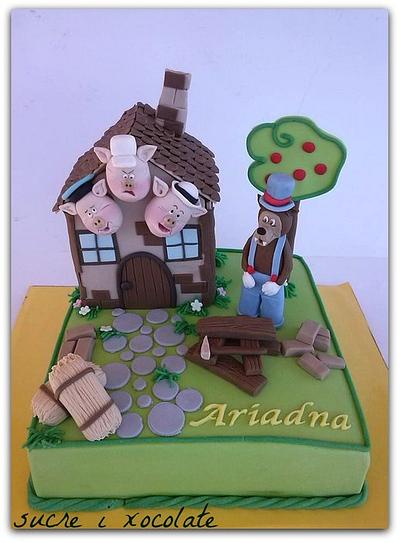 The story of the three little pigs. - Cake by Pelegrina