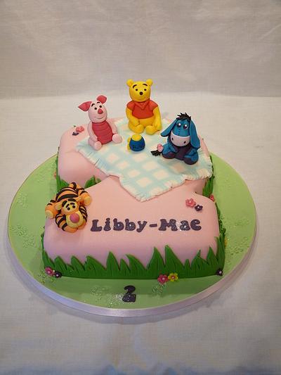 NUMBER TWO WINNIE THE POOH CAKE - Cake by Grace's Party Cakes
