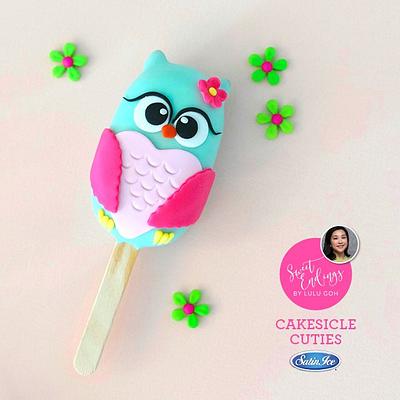 Adorable Owl cakesicle - Cake by Lulu Goh