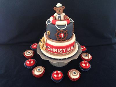 Ahoy there! Nautical 1st birhtday cake - Cake by Sophie's Bakery