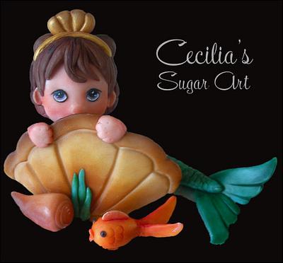 Mermaid Cake Topper - chocolate - Cake by Cecilia