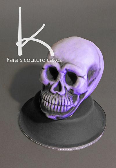  3D Purple 'Lucy' Skull Cake - Cake by Kara Andretta - Kara's Couture Cakes
