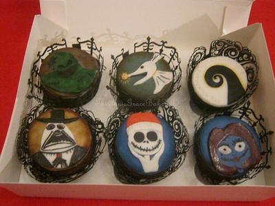 Jack Skellington Cupcakes - Cake by The Annie Grace Bakery