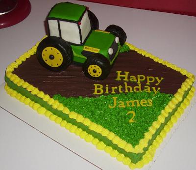 John Deere Tractor Cake - Cake by Angie Mellen