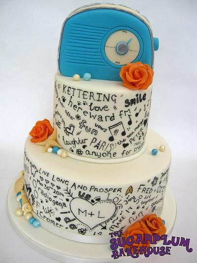 2 Tier Graffiti Style Wedding Cake - Cake by Sam Harrison