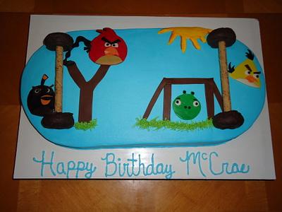 Angry Birds Skateboard - Cake by Kim Leatherwood