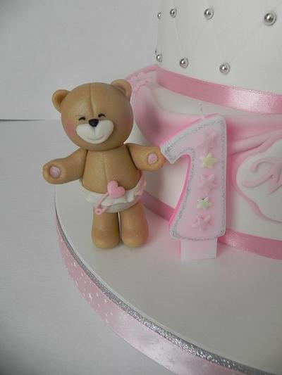 First birthday and christening cake - Cake by Victoria