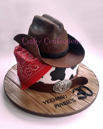 Western themed 30th birthday cake - Cake by Craftyconfections