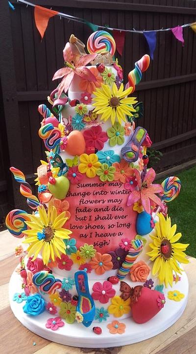 Shoes, Flowers & Colours - Cake by Sarah Poole