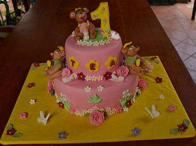 first birthday with teddy bears  - Cake by lupi67