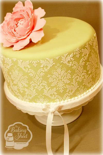Damask Peony Cake! - Cake by Loren Ebert