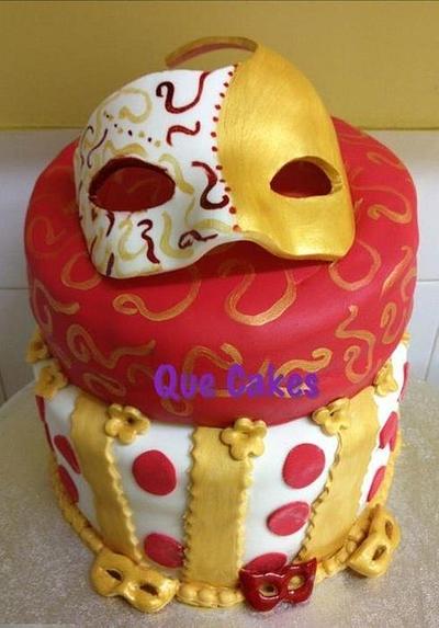  masquerade cake  - Cake by Que's Cakes