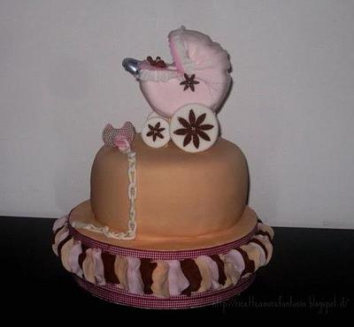 birth cake with wheelchair - Cake by Gabriella Luongo