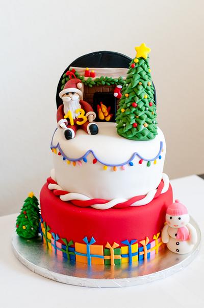 A Christmas themed birthday cake - Cake by Rakesh Menon