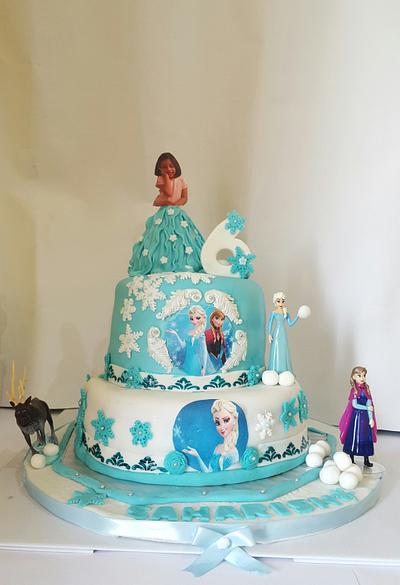 Frozen theme cake  - Cake by Shorna's Cake Corner