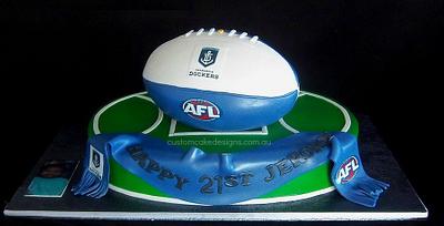 Freemantle Dockers AFL Cake - Cake by Custom Cake Designs