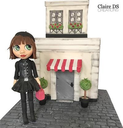 Shopping girl in Paris for cake masters magazine - Cake by Claire DS CREATIONS