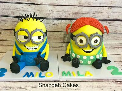 Twins Minion Cake - Cake by Shazdeh Cakes