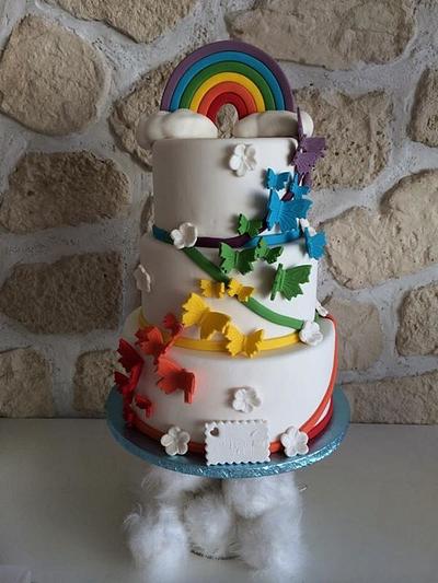 Rainbow wedding cake  - Cake by Alexandra Smadja (Ma Boîte à Gâteau)