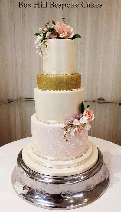 Chloe Wedding Cake. - Cake by Noreen@ Box Hill Bespoke Cakes