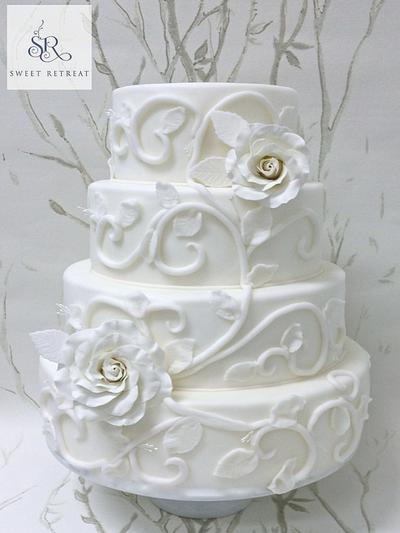 Rose Vine Wedding Cake - Cake by Sweet Retreat Cakes - Gifted Hands