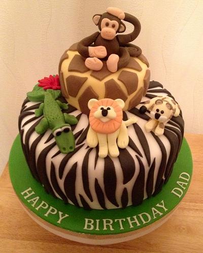 Jungle animal cake - Cake by wtsjoan