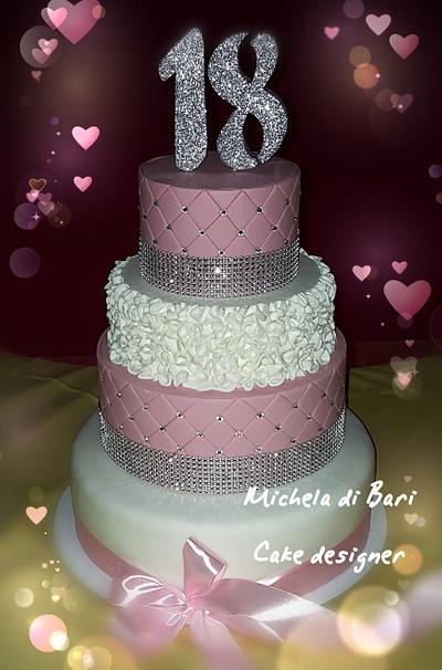 18 years rose and white  - Cake by Michela di Bari