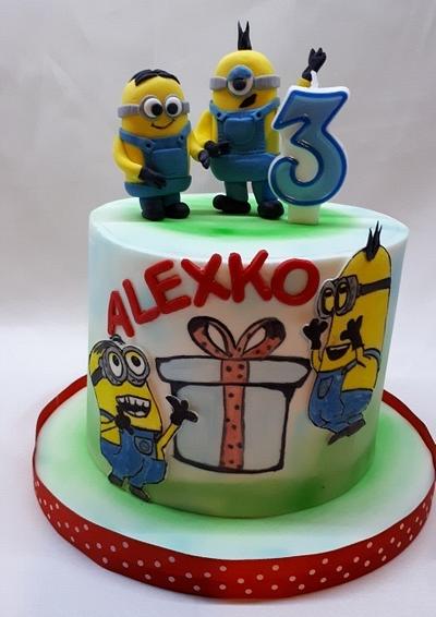Minions - Cake by Kaliss