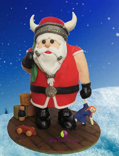 The First Santa: Santa The Viking - Cake by Maty Sweet's Designs