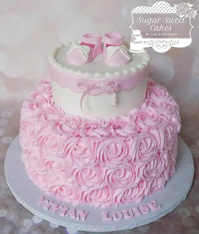 Baby Sandals & Roses - Cake by Sugar Sweet Cakes