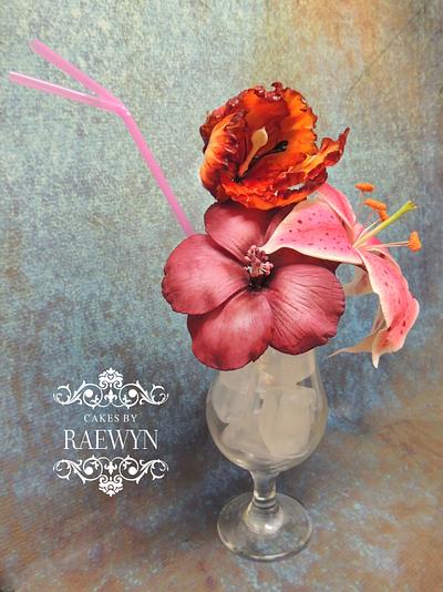Tropical Flowers - Cake by Raewyn Read Cake Design