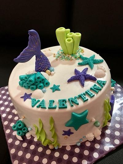 Mermaid baby shower cake and cake pops - Cake by N&N Cakes (Rodette De La O)