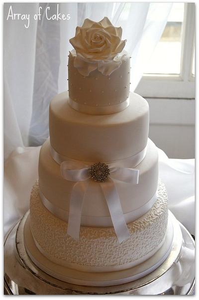 4 Tier Wedding Cake - Cake by Emma