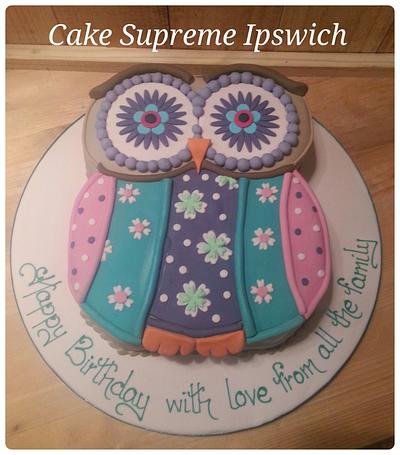 Patchwork Owl - Cake by Cake Supreme Ipswich