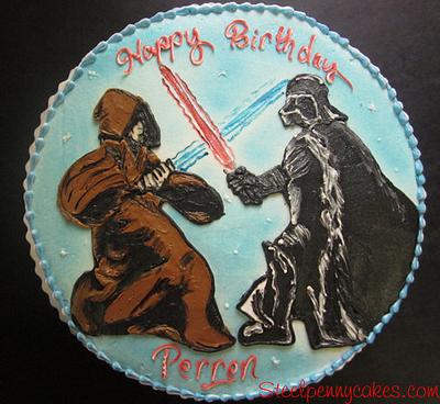 Star Wars -Obi Wan vs Darth Vader - Cake by Steel Penny Cakes, Elysia Smith