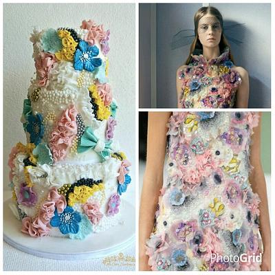 Coral Couture - Cake by Sumaiya Omar - The Cake Duchess 