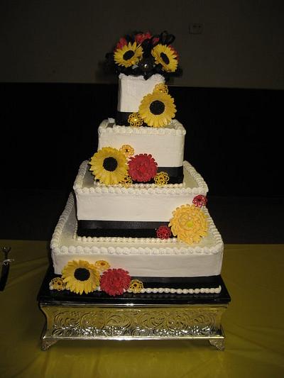 Sunflowers and Chrysanthemums - Cake by all4show