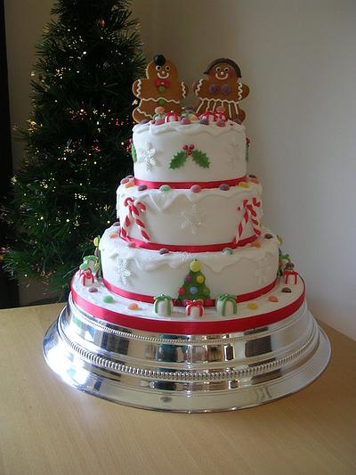 Christmas wedding cake - Cake by helen Jane Cake Design 