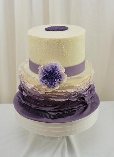 Purple Ombre Cake - Cake by Sugarpixy