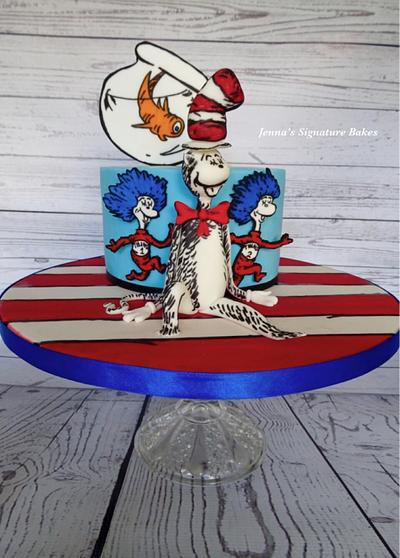 The Cat In The Hat for the Children's Classic Books Sweet Collaboration - Cake by Jennassignaturebakes