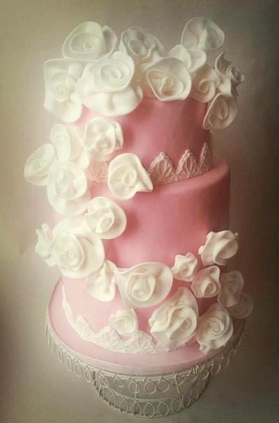Ruffle Roses   - Cake by Time for Tiffin 