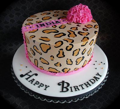 Animal print pom pom cake - Cake by CupcakesbyLouise