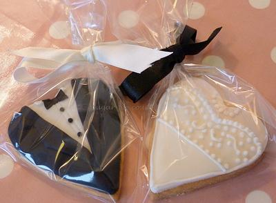 Bride & Groom cookies  - Cake by Sugar-pie
