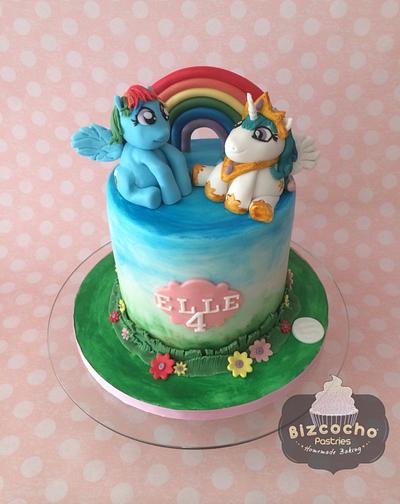 Princess Celestia & Raibow Dash - Cake by Bizcocho Pastries