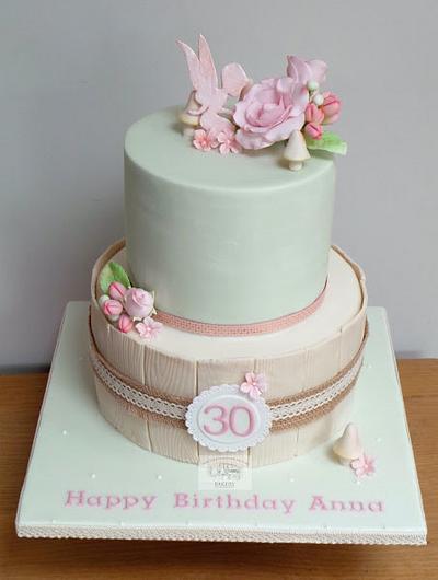 "Fairy and Flowers" 30th Birthday cake - Cake by The Old Manor House Bakery - Lisa Kirk