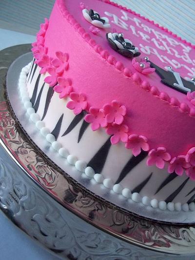 Hot pink Zebra combo - Cake by Corrie