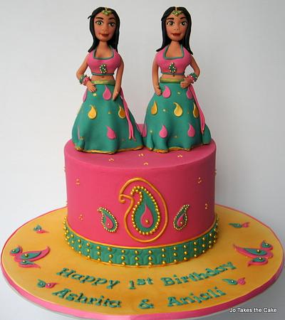 Twin Indian Princesses - Cake by Jo Finlayson (Jo Takes the Cake)