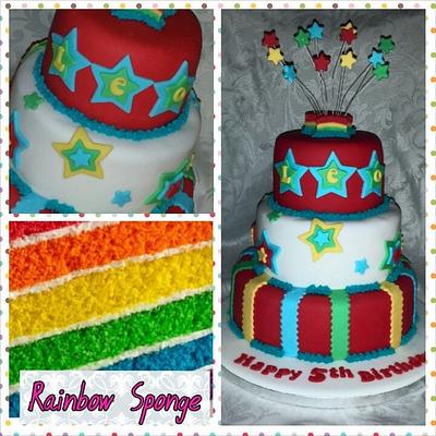 Rainbow Starburst - Cake by flawlesscakesac
